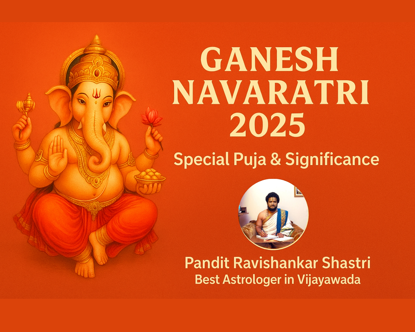 Ganesh Navaratri 2025 Day 2: Puja Timings & Rituals | Pandit Ravishankar Shastri Vijayawada